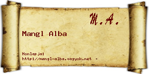 Mangl Alba névjegykártya